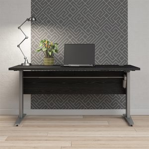 prax-electric-150cm-computer-desk-black-silver-grey-legs
