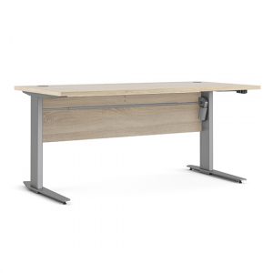 prax-electric-150cm-computer-desk-oak-silver-grey-legs