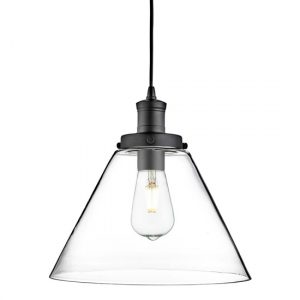 pyramid-1-light-glass-shade-pendant-light-black