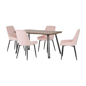 qinson-wave-edge-dining-table-4-avah-pink-chairs