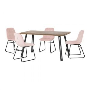 qinson-wave-edge-dining-table-4-lyster-pink-chairs