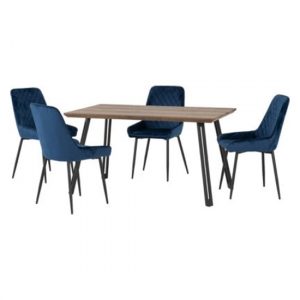 quebec-straight-edge-dining-table-4-avery-blue-chairs