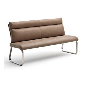 rabea-fabric-small-dining-bench-sand-steel-frame
