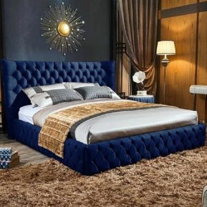 radium-plush-velvet-double-bed-blue