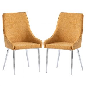 rhone-mustard-fabric-dining-chairs-chrome-legs-pair