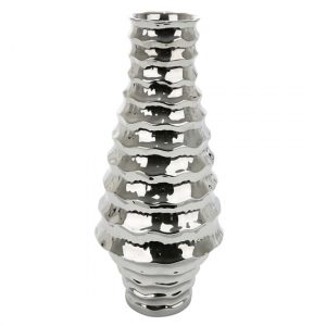 ripple-ceramic-large-triangle-decorative-vase-silver