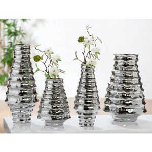 ripple-ceramic-set-of-4-decorative-vases-silver