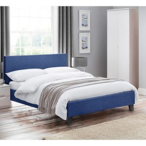 riyeko-linen-fabric-double-bed-dark-blue