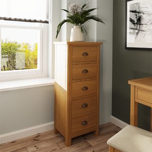 rosemont-narrow-chest-of-5-drawers-rustic-oak