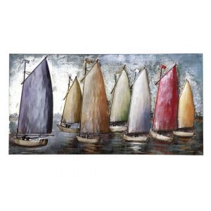 sailing-regatta-picture-metal-wall-art-multicolor-blue