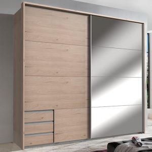 seattle-sliding-door-mirrored-wardrobe-hickory-oak