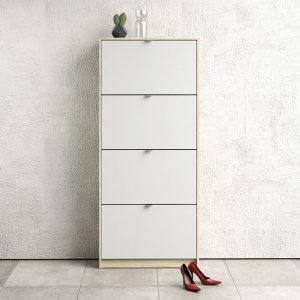 shovy-wooden-shoe-cabinet-white-oak-4-doors-2-layers