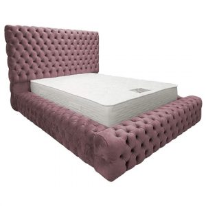 sidova-plush-velvet-double-bed-pink