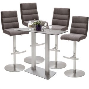 soho-glass-bar-table-4-hiulia-brown-fabric-stools-n