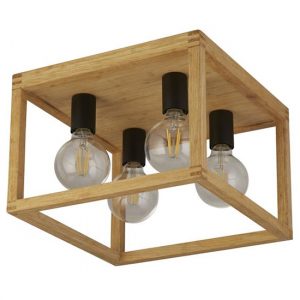 square-2-lights-flush-ceiling-light-wooden-frame