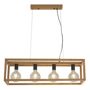 square-4-lights-ceiling-pendant-light-wooden-frame