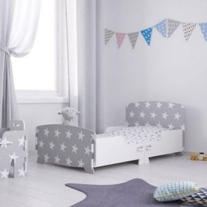 stars-design-kids-junior-single-bed-grey-white