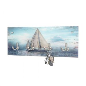 tahoe-glass-wall-hung-4-hooks-coat-rack-sailing-boat-print