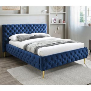 tiffany-velvet-upholstered-double-bed-blue