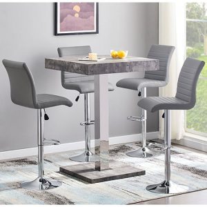 topaz-concrete-effect-bar-table-4-ripple-grey-stools