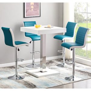 topaz-white-gloss-bar-table-4-ritz-teal-white-stools