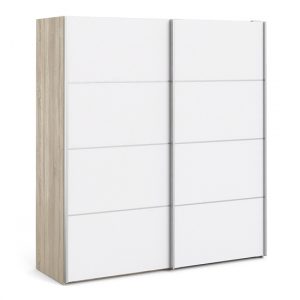 trek-wooden-sliding-doors-wardrobe-white-oak-2-shelves