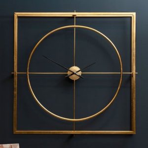 trigona-square-metal-wall-clock-gold-frame