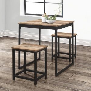 urban-compact-wooden-dining-table-2-stools-rustic