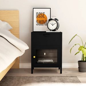 utara-steel-bedside-cabinet-1-door-1-drawer-black