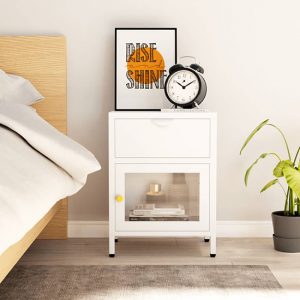 utara-steel-bedside-cabinet-1-door-1-drawer-white