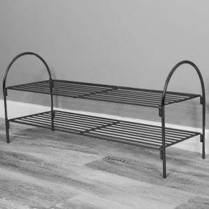 utica-metal-2-tiers-shoe-rack-black