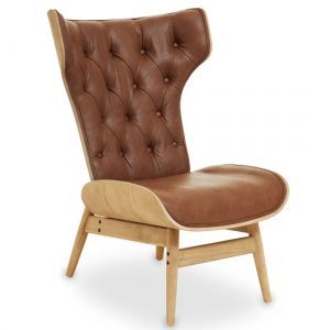 veens-faux-leather-bedroom-chair-brown-winged-back