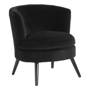 vekota-round-upholstered-velvet-armchair-black