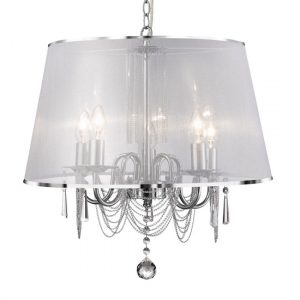 venetian-curved-5-lights-voile-shade-pendant-light-chrome