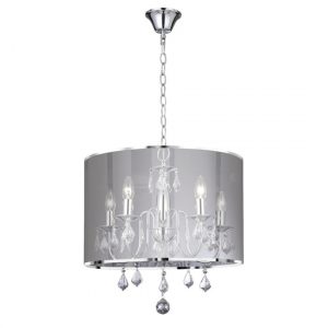 venetian-round-5-lights-voile-shade-pendant-light-chrome