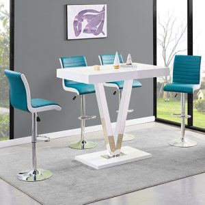 vienna-white-high-gloss-bar-table-4-ritz-teal-white-stools