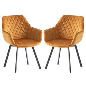 viha-swivel-antique-gold-velvet-dining-chairs-pair
