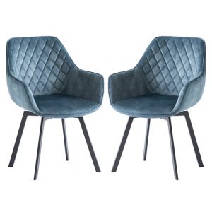 viha-swivel-teal-velvet-dining-chairs-pair