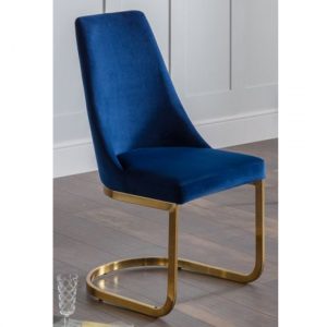 vittoria-velvet-cantilever-dining-chair-blue-gold-base