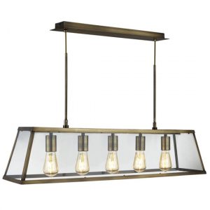 voyager-5-lights-clear-bar-pendant-light-antique-brass