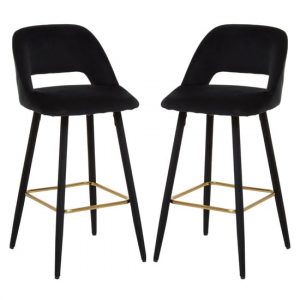 warns-black-velvet-bar-chairs-gold-footrest-a-pair