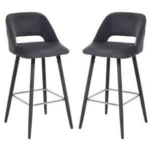 warns-grey-velvet-bar-chairs-silver-footrest-a-pair