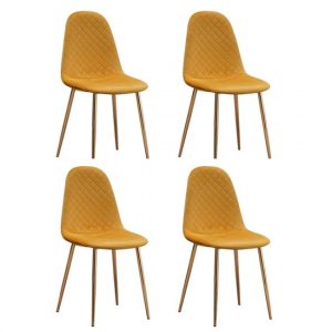 weeko-set-of-4-velvet-dining-chairs-yellow-gold-legs