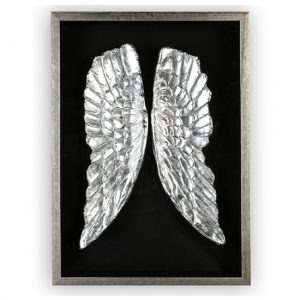 wings-painting-wooden-wall-art-black-antique-silver-frame