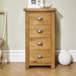 woburn-wooden-narrow-chest-of-drawers-oak-4-drawers