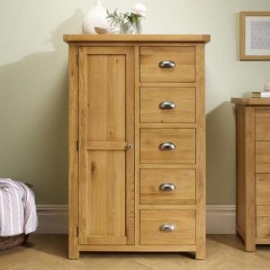 woburn-wooden-wardrobe-oak-with-1-door-5-drawers