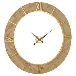 xuange-round-wooden-wall-clock-natural-white-frame