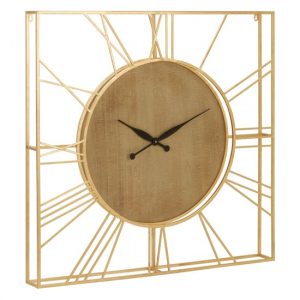 xuange-square-wall-bedroom-clock-gold-wooden-frame
