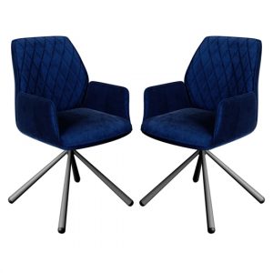 zekrot-swivel-blue-velvet-fabric-dining-chairs-pair