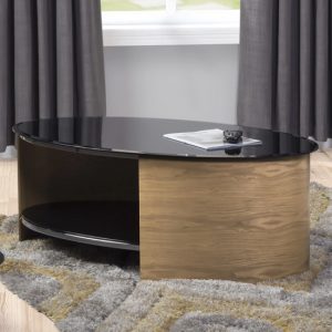 BentWood-Coffee-Table-Oval-Black-Glass-Oak
